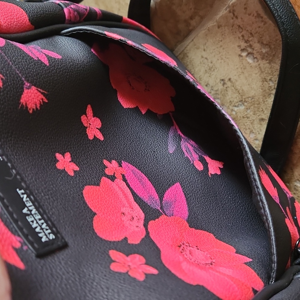 Justice small black and red floral backpack - Picture 7 of 7